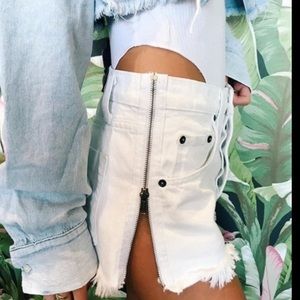 Carmar White High Rise Shorts